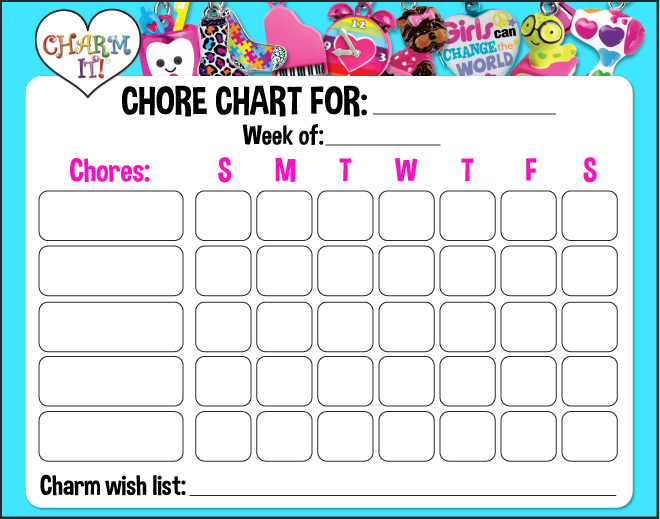 Girl Chore Chart Printable