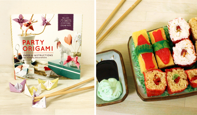 Candy Sushi and Party Origami!