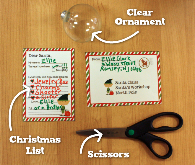 DIY Letter to Santa Christmas Ornaments on www.thecharmitspot.com