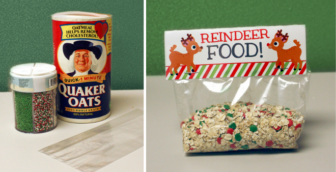 Reindeer food free printable labels 