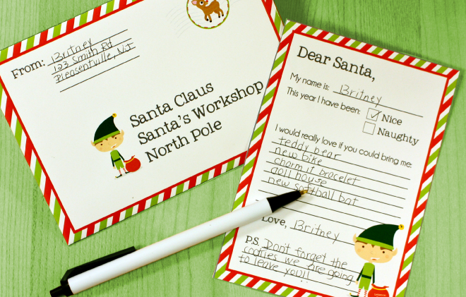 Free Letter to Santa Printable on www.thecharmitspot.com