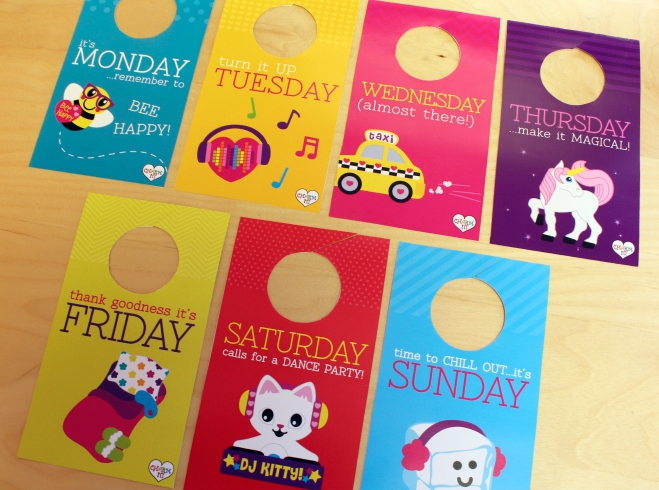 Days of the Week Closet Tags The Charm IT Spot!