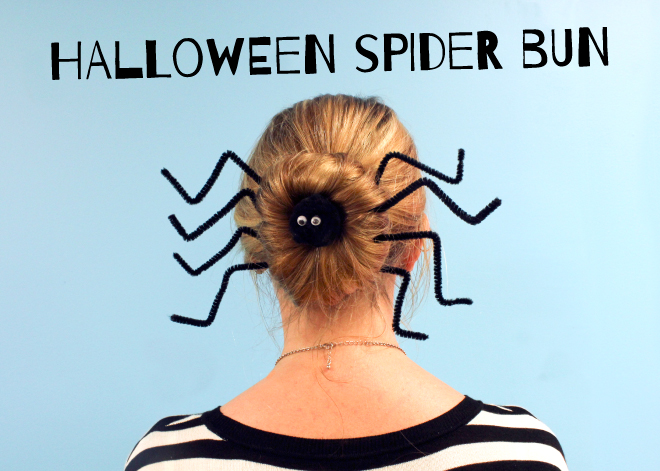 Halloween spider hair tutorial