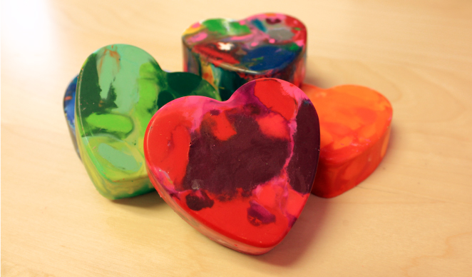 DIY Crayon Hearts