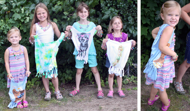 DIY t-shirt tote bag craft for girls